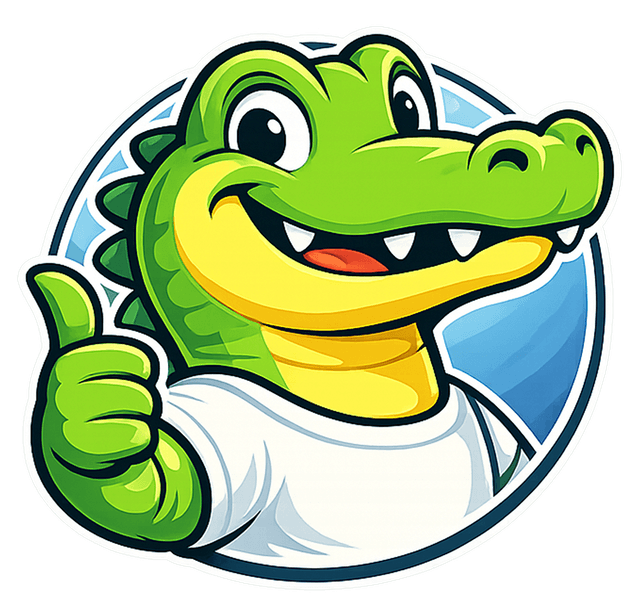 SnapMyTax croc mascot